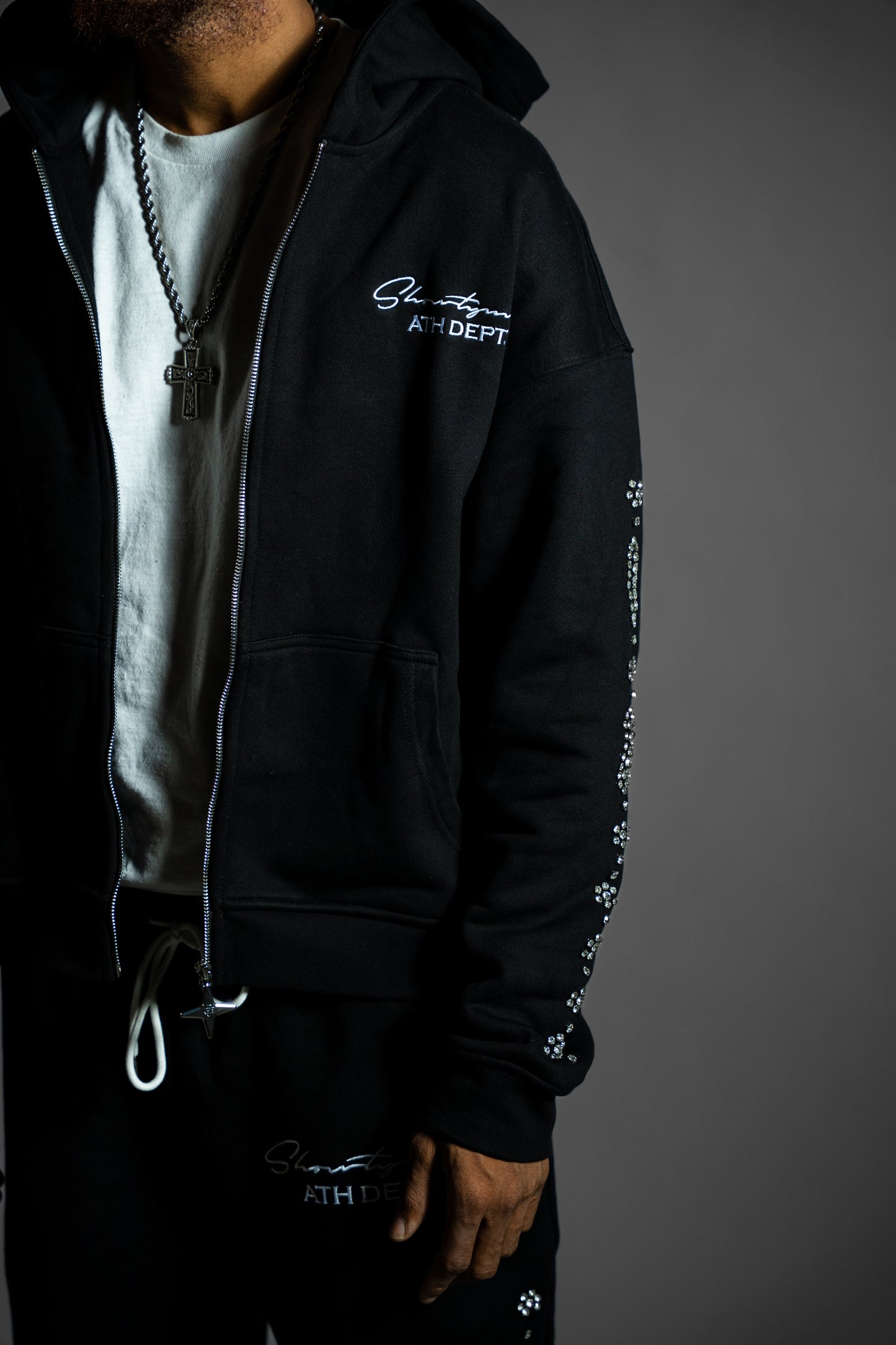 Showtyme Crystal Zip Up Hoodie