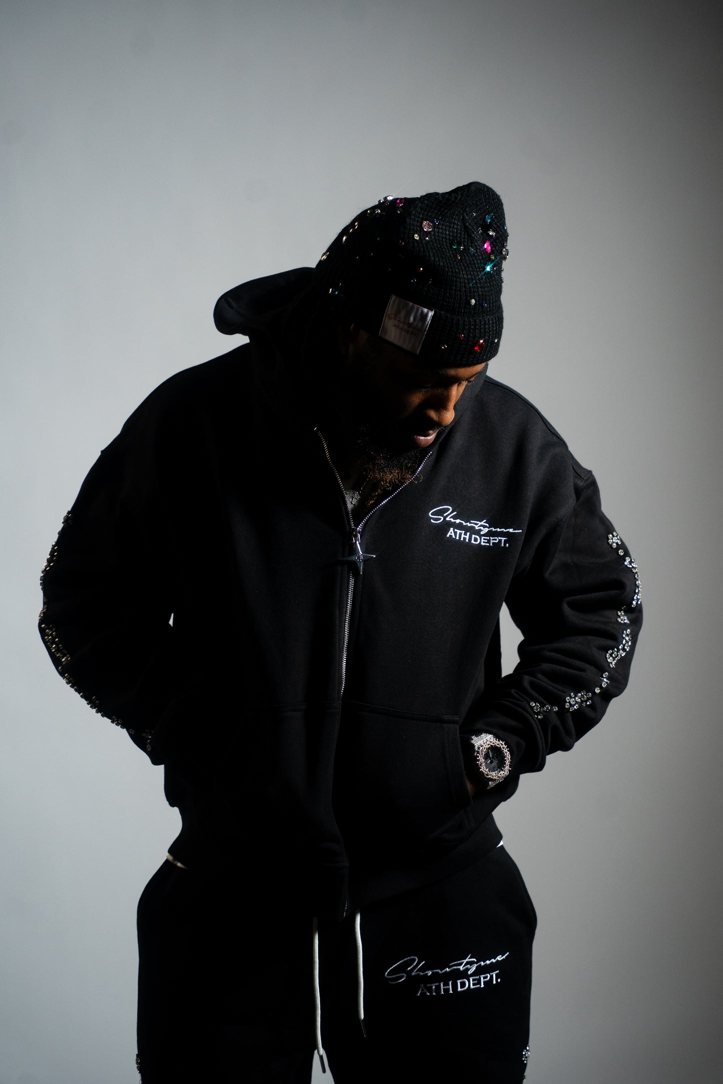 Showtyme Crystal Zip Up Hoodie