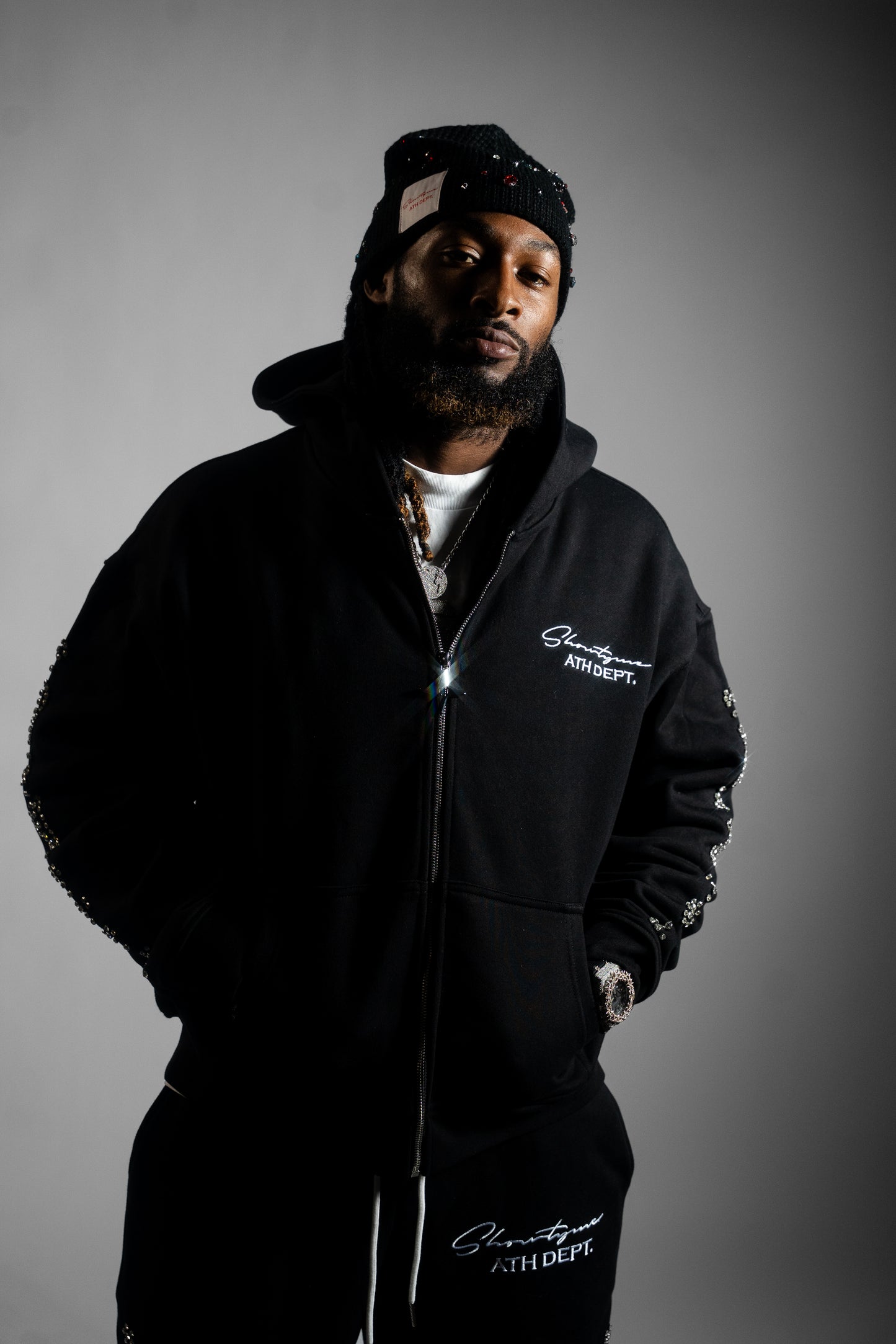 Showtyme Crystal Zip Up Hoodie