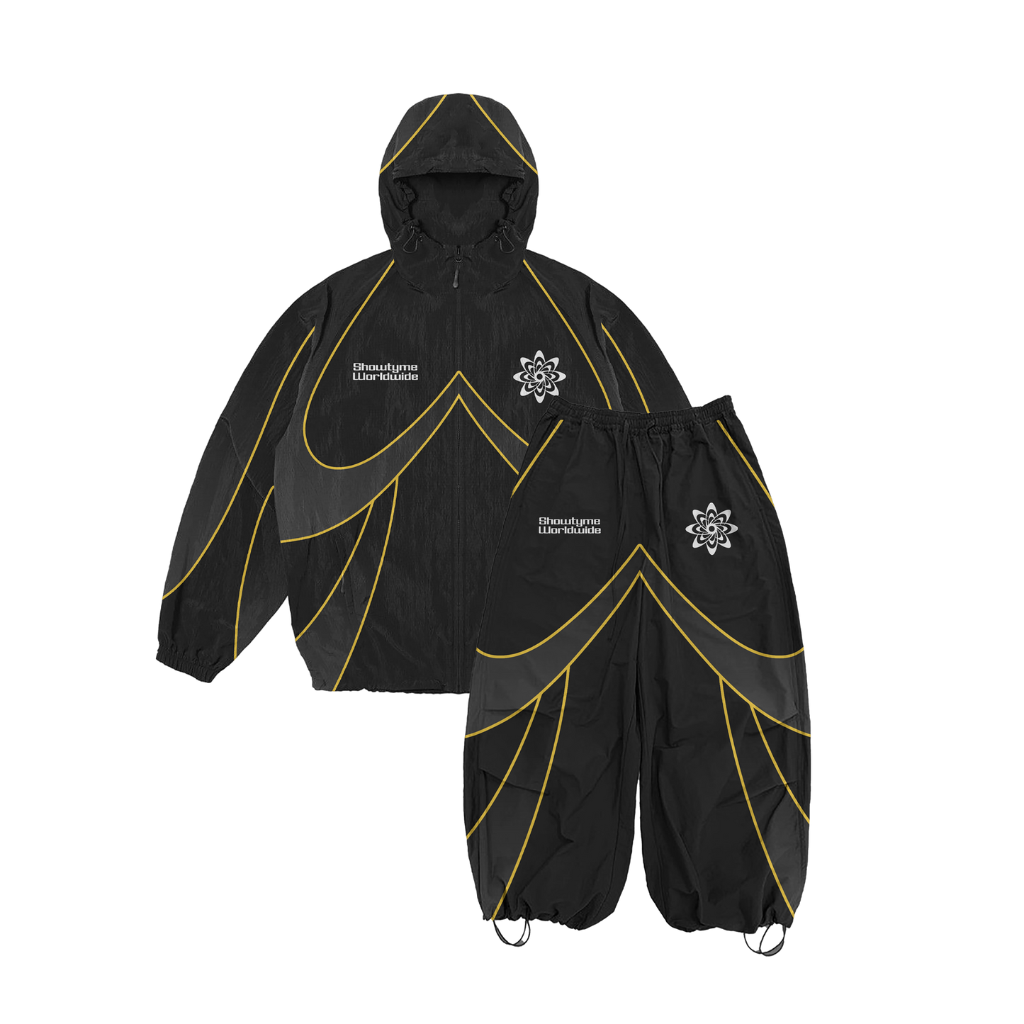 Showtyme Worldwide Windbreaker Set – Yellow